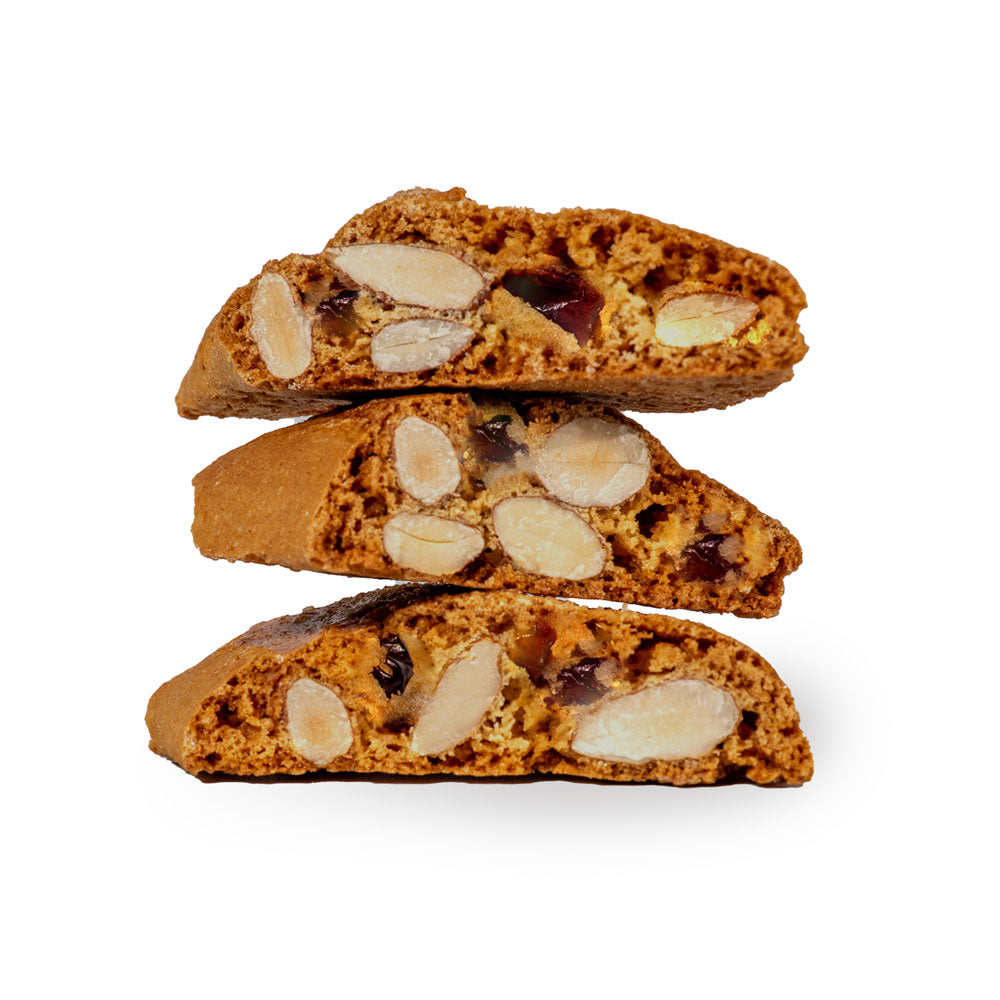 Cantucci al Cioccolato Bianco e Mirtilli Rossi